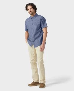 STIO Men's Curtis Camp Chambray Shirt SS 24 STIO Men's Curtis Camp Chambray Shirt SS -Stio 200281 453 1 Full