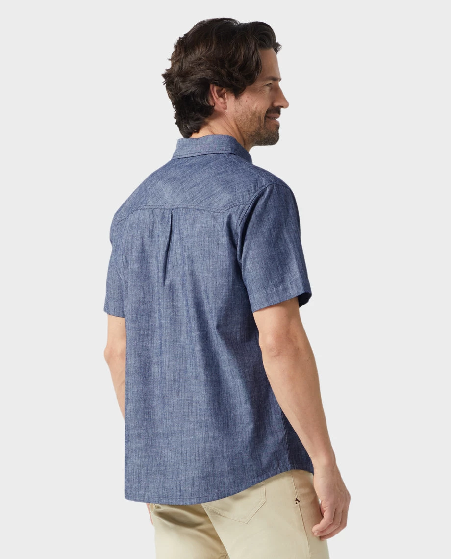 STIO Men's Curtis Camp Chambray Shirt SS 4 STIO Men's Curtis Camp Chambray Shirt SS - Image 4