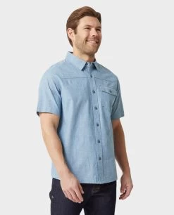 STIO Men's Curtis Camp Chambray Shirt SS 29 STIO Men's Curtis Camp Chambray Shirt SS -Stio 200281 464 3 Top ccef476f 8607 4ad7 aa1a f2a2584917a0