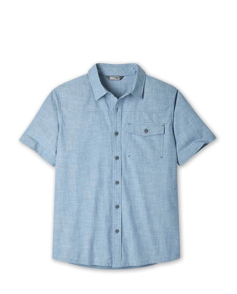 STIO Men's Curtis Camp Chambray Shirt SS 8 STIO Men's Curtis Camp Chambray Shirt SS - Image 8