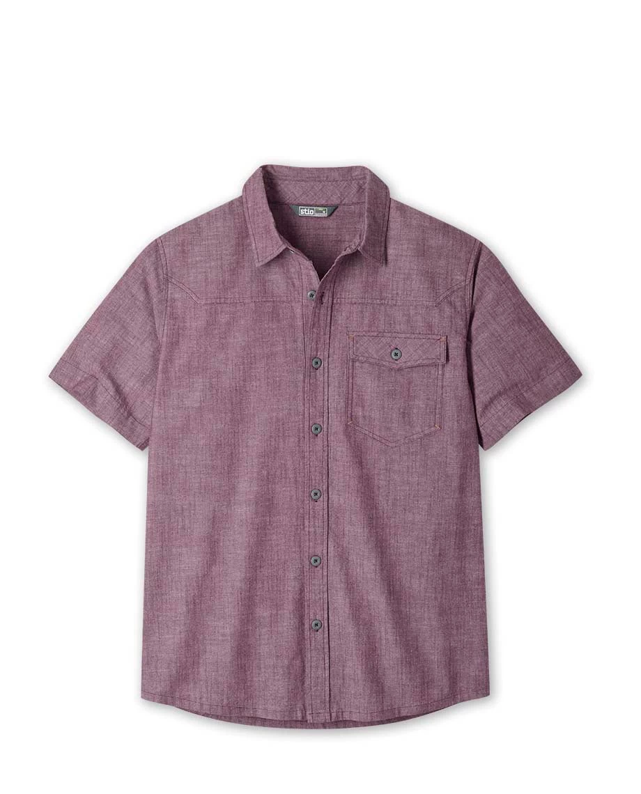 STIO Men's Curtis Camp Chambray Shirt SS 15 STIO Men's Curtis Camp Chambray Shirt SS - Image 15