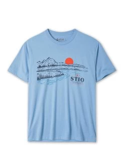 STIO Men's Drift Tee -Stio M Drift Tee Ocean Blue Heather