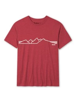 STIO Men's Teton Elevations Tee 16 STIO Men's Teton Elevations Tee -Stio M Teton Elevationes Tee Red Heather