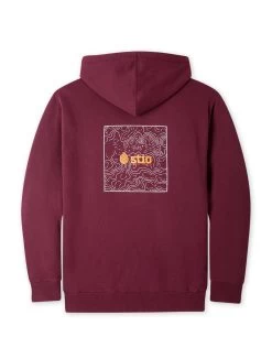 STIO Navigator Hoodie -Stio Unisex Navigator Hoodie Maroon Back